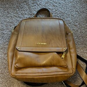 Steve Madden Tan Leather Backpack